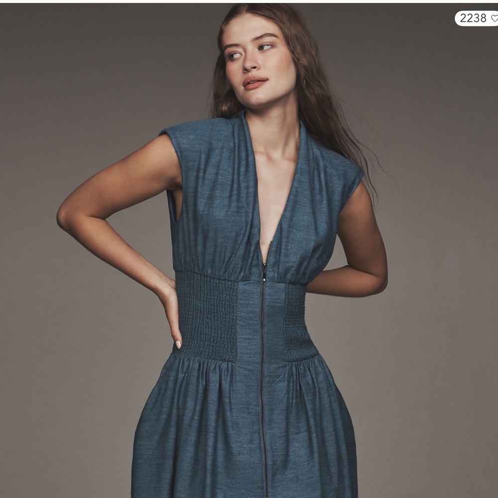 The Tommie Denim Eyelet Trim Dress - Picture 4 of 5